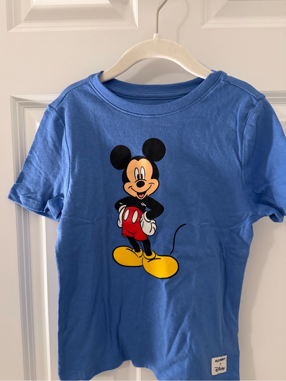 Old Navy Blue Mickey Mouse Graphic Tee with Yellow Shoes